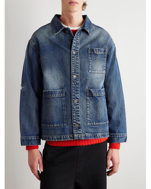 MANAAKI Blue Toi Denim Jacket for men