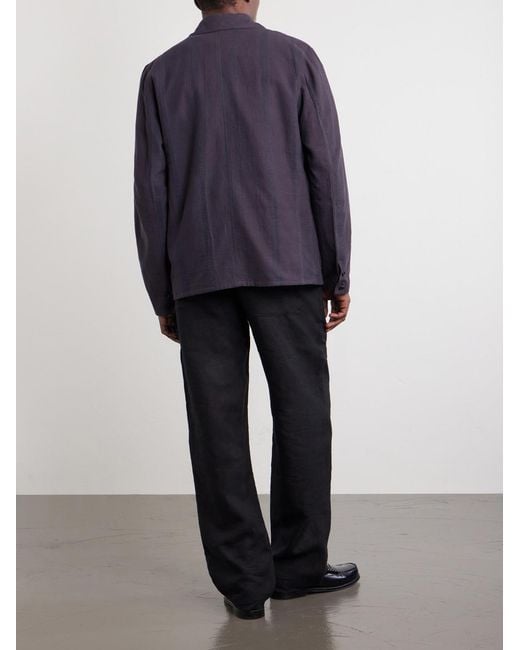 Kardo Blue Somesh Checked Cotton Suit Jacket for men