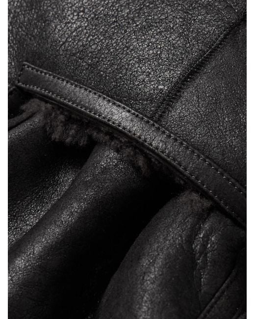 Mr P. Black Shearling Scarf for men