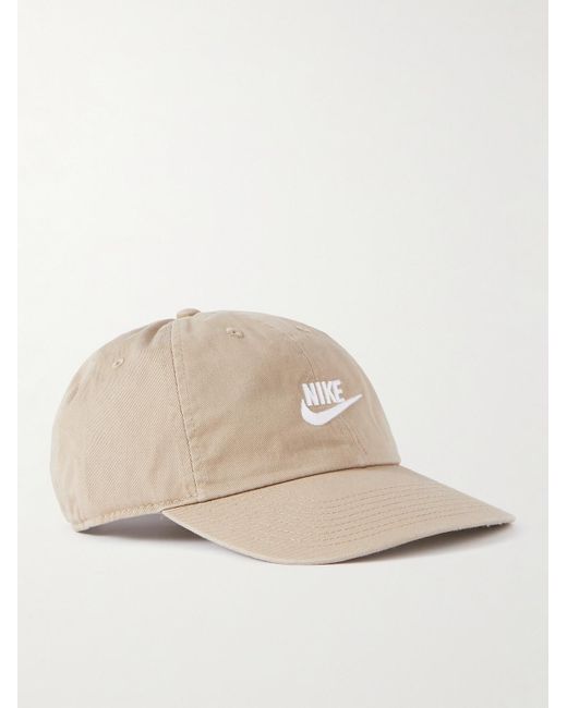 Nike Natural Club Logo-embroidered Cotton-twill Baseball Cap for men