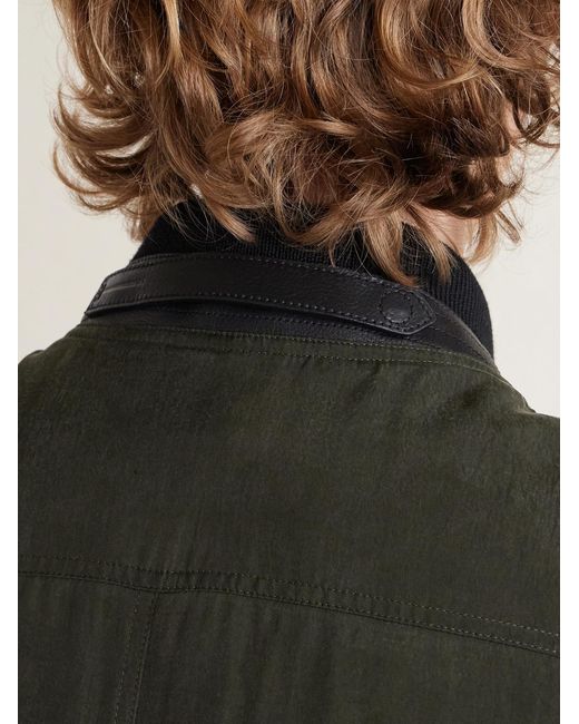 Tom Ford Black Gabardine Bomber Jacket for men