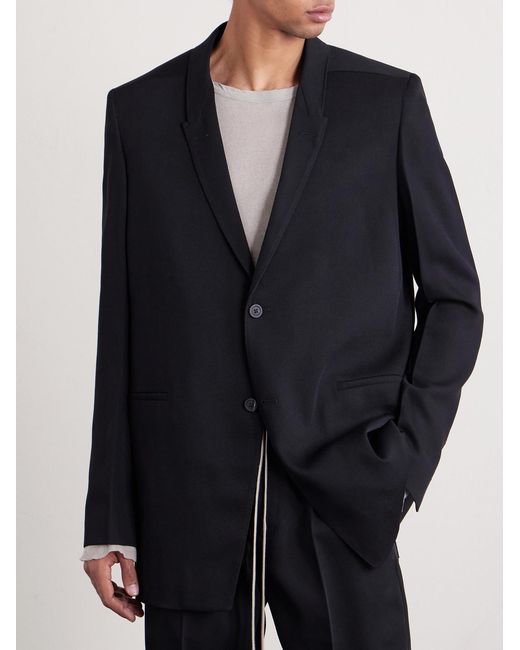 Rick Owens Black Wool Blazer for men