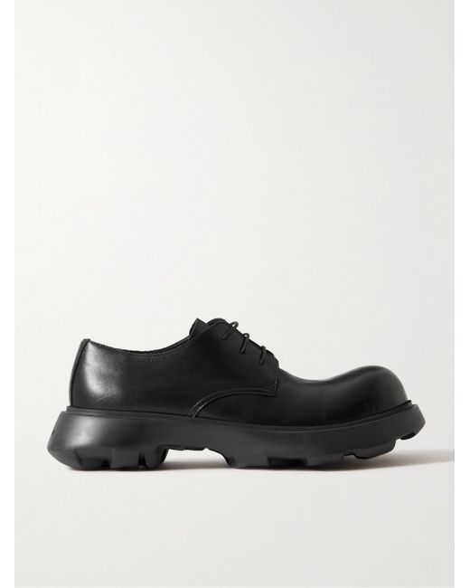 Acne Black Leather Derby Shoes for men