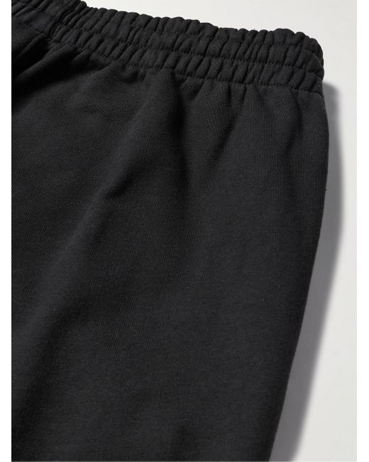Adidas Originals Black Tapered Logo-embroidered Organic Cotton-jersey Sweatpants for men