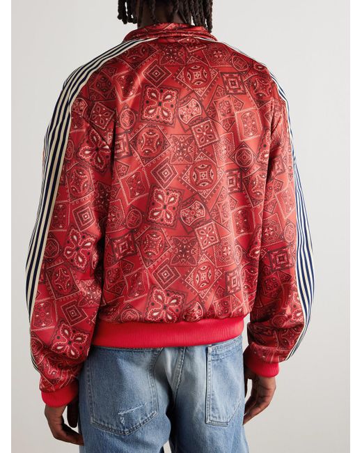 Kapital Cookie Trainingsjacke aus Shell mit Bandanaprint und Streifen in Red für Herren