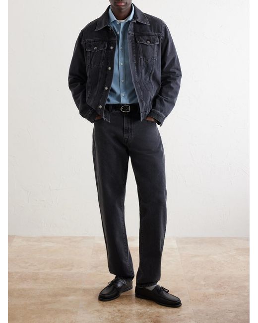 Canali Blue Straight-Leg Jeans for men
