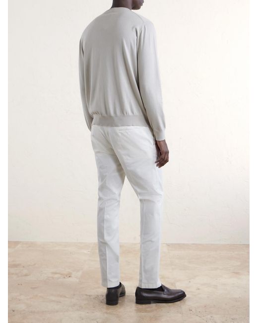 Boglioli White Cotton-Jersey Sweater for men