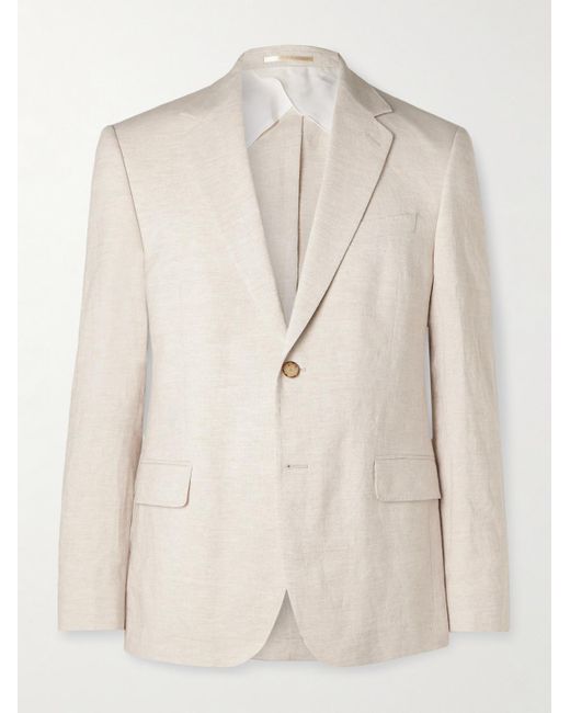 Mr P. Natural Regular-Fit Linen Suit Jacket for men