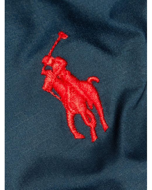 Polo Ralph Lauren Blue Gorham Logo-Embroidered Quilted Padded Shell Down Jacket for men