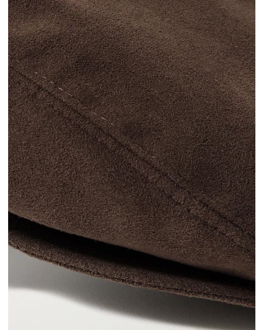 James Purdey & Sons Brown Litton Alcantara® Flat Cap