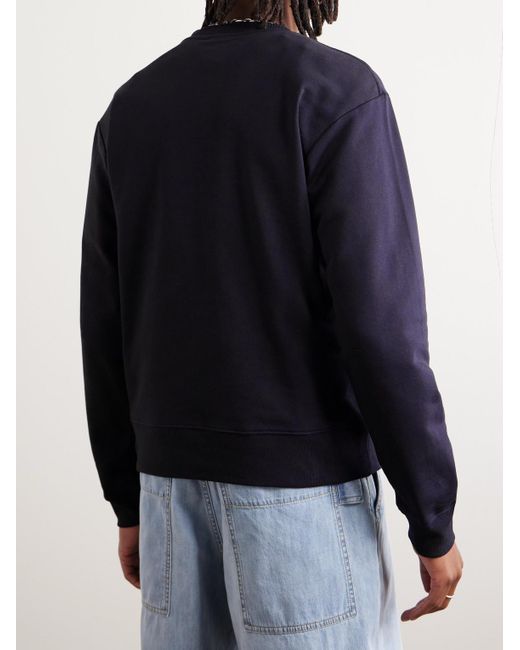 Dries Van Noten Blue Cotton-jersey Sweatshirt for men