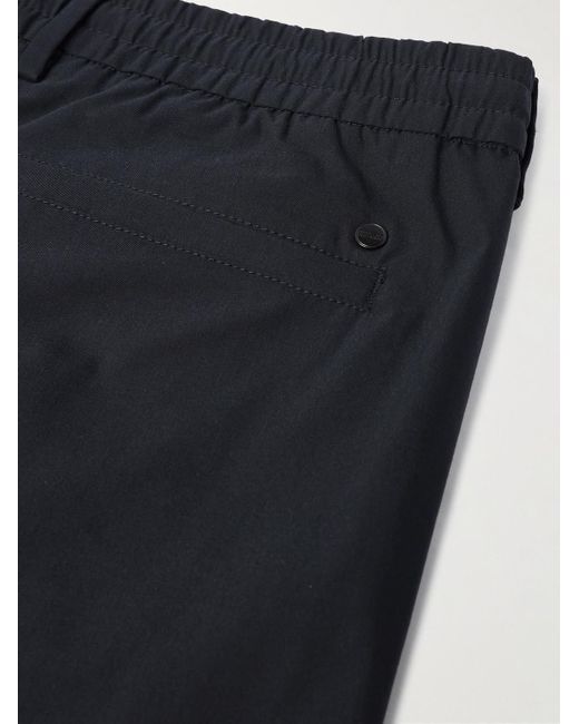 NN07 Seb 1680 gerade geschnittene Shorts aus Twill aus einer Biobaumwollmischung mit Kordelzugbund in Blue für Herren