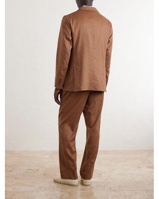 Frescobol Carioca Brown Paulo Linen And Virgin Wool-blend Suit Jacket for men