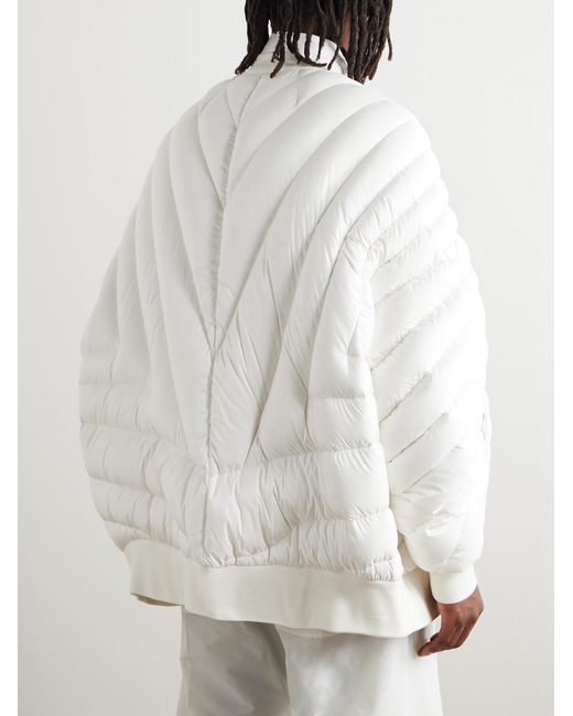Rick Owens Natural Moncler Oversized Padded Quilted Shell Bomber Jacket for men