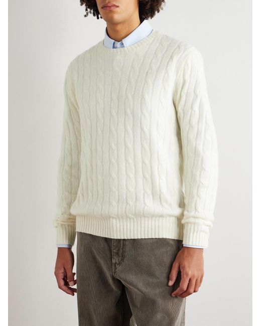 Polo Ralph Lauren Natural Cable-Knit Cashmere Sweater for men