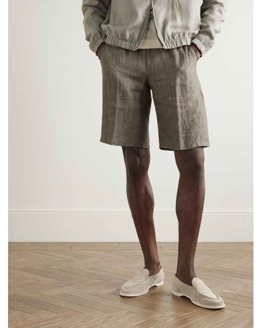 John Lobb Natural Pace Suede Loafers for men