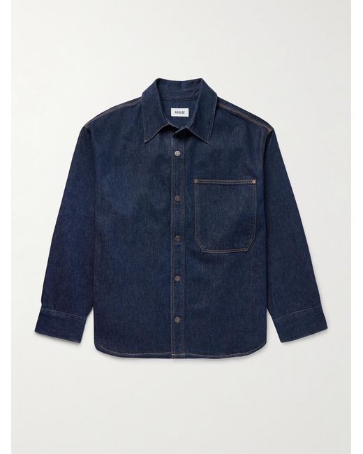 Agolde Blue Corwin Denim Shirt for men