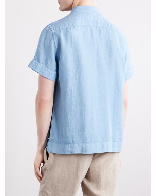 Boglioli Blue Linen Shirt for men