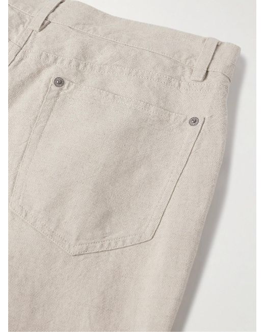 Mr P. Natural Edward Straight-Leg Linen And Cotton-Blend Trousers for men