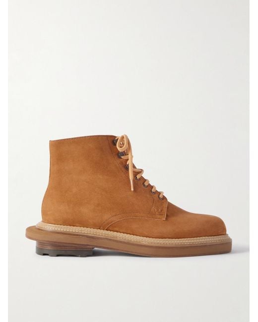 J.M. Weston Brown Sacai Nubuck Boots for men