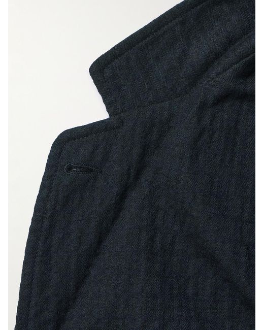 Universal Works Blue Unstructured Cotton And Wool-blend Seersucker Blazer for men