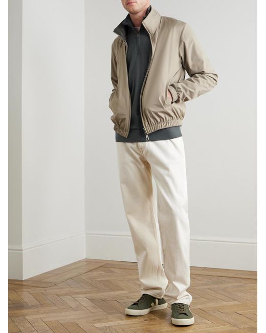 Orlebar Brown Gray Isar Merino Wool-jersey Half-zip Sweatshirt for men