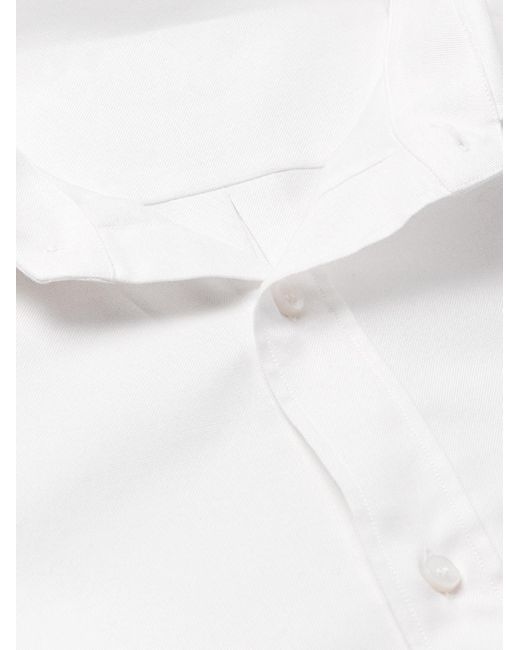 Loro Piana Hemd aus Baumwoll-Oxford mit Button-Down-Kragen in White für Herren
