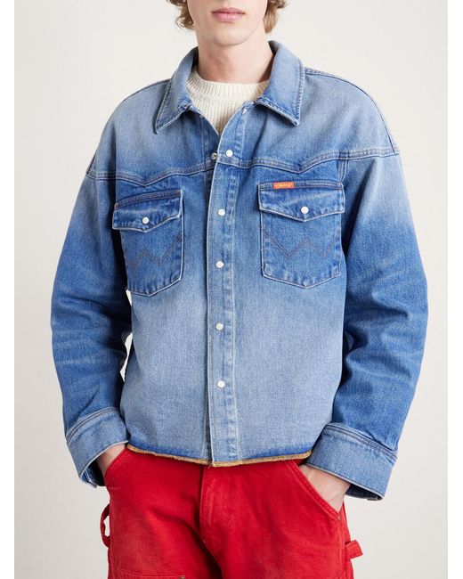 CHERRY LA Blue Wrangler Denim Jacket for men