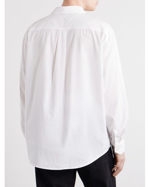 Our Legacy White Beyond Logo-Embroidered Tencel Lyocell And Cotton-Blend Poplin Shirt for men