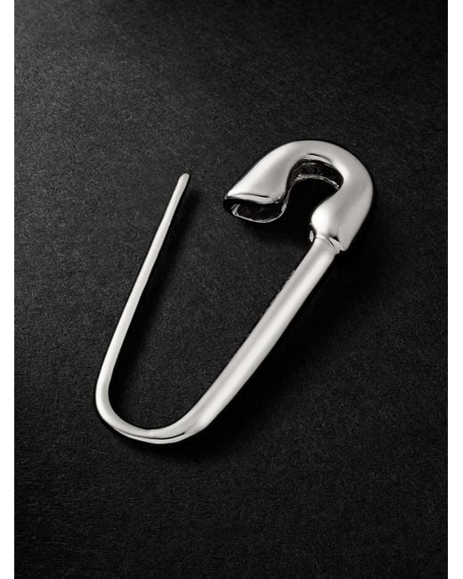 Anita Ko Black Safety Pin 18-Karat Single Earring for men