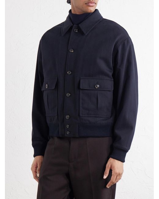 Valstar Blue Colin Padded Cotton-Twill Bomber Jacket for men