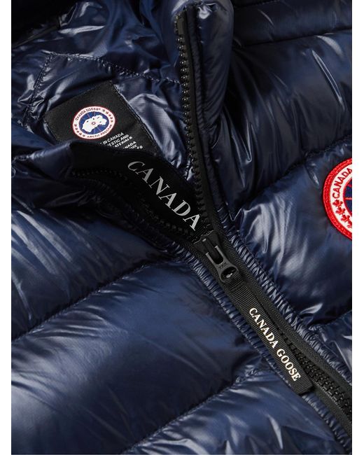 Canada Goose Blue Crofton Slim-Fit Quilted Recycled Nylon-Ripstop Down Gilet for men