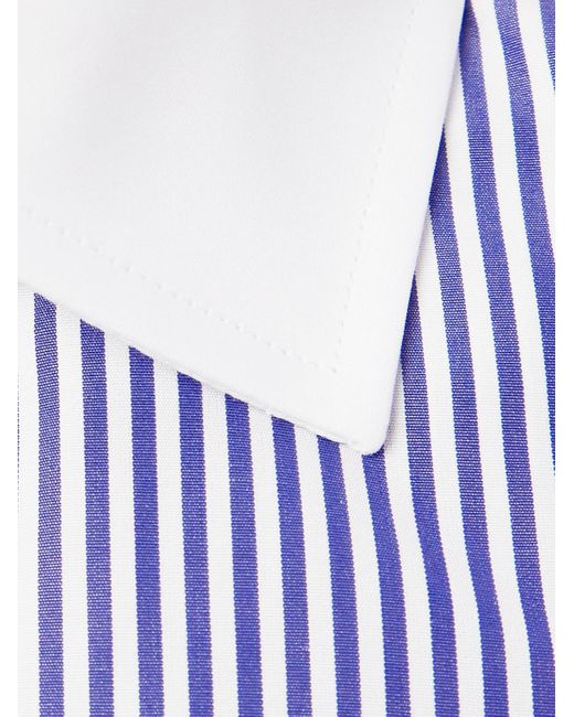 Ralph Lauren Blue Striped Cotton-poplin Shirt for men
