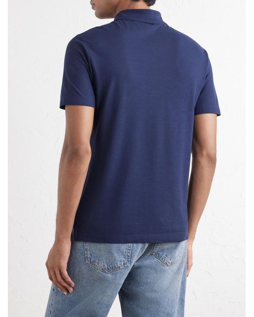 Slowear Blue Zanone Icecotton Polo Shirt for men