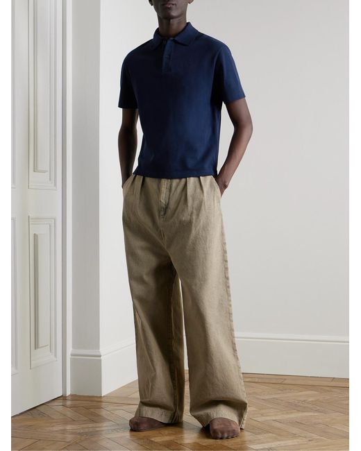 Loewe Natural Straight-Leg Pleated Jeans for men