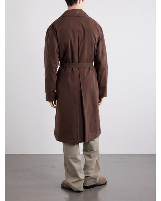 Massimo Alba Brown Mustang Woven Trench Coat for men