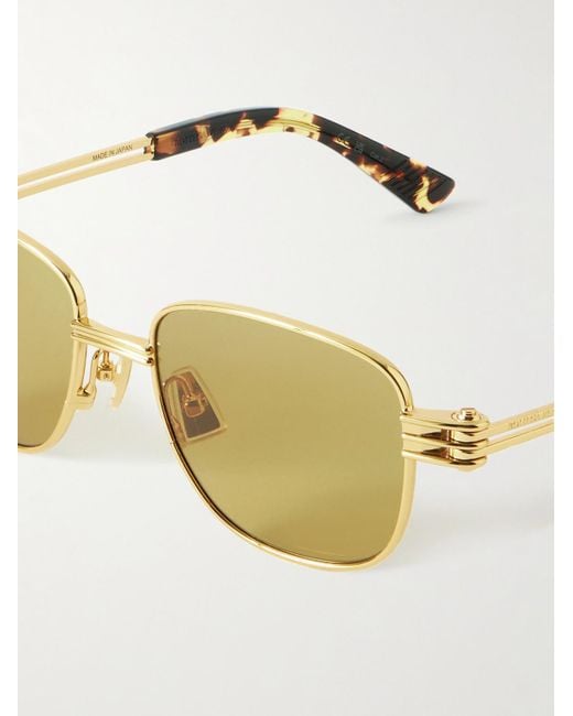 Bottega Veneta Metallic Square-Frame-Tone Sunglasses for men