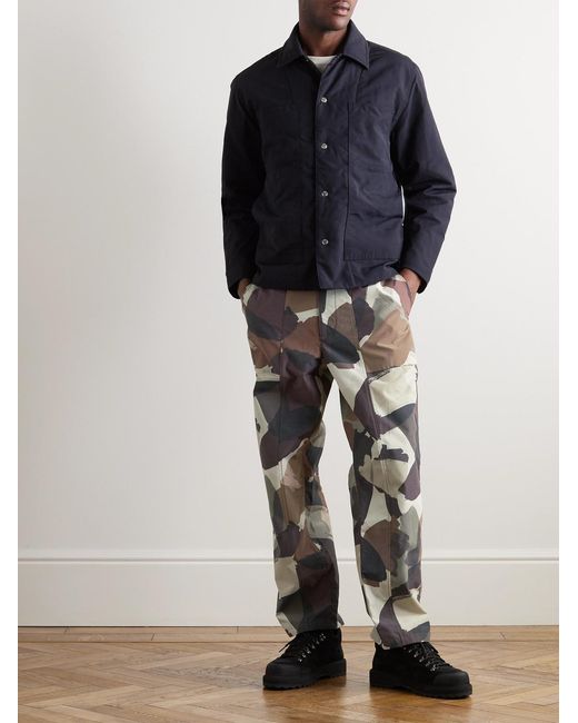 Norse Projects Gray Sigur Straight-Leg Camouflage-Print Shell Trousers for men