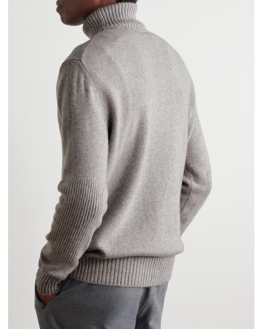 Sease Gray Cashmere Rollneck Sweater for men