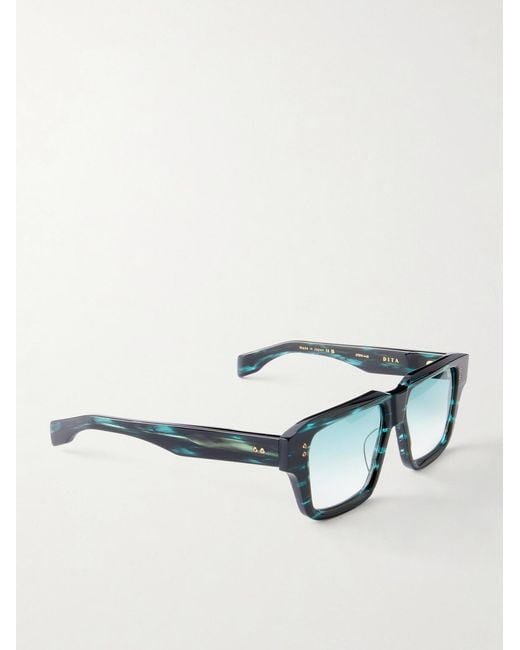 Dita Eyewear Blue Eliux Square-Frame Acetate Sunglasses for men