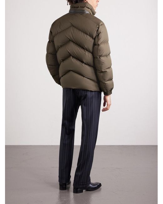 Tom Ford Green Padded Quilted Shell Jacket for men