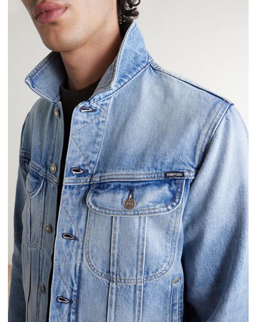 Tom Ford Blue Iconic Denim Jacket for men