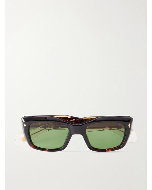 Jacques Marie Mage Green Corniche Square-Frame Acetate Sunglasses for men