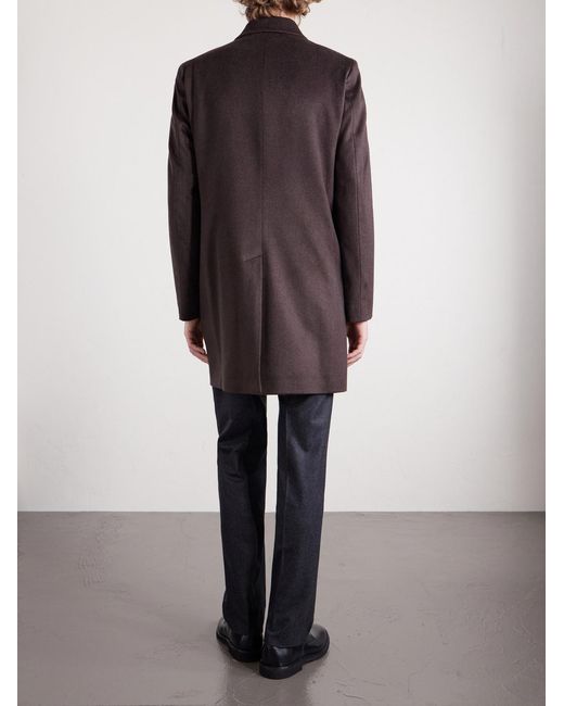 Paul Smith Brown Slim-fit Wool And Cashmere-blend Felt Coat for men