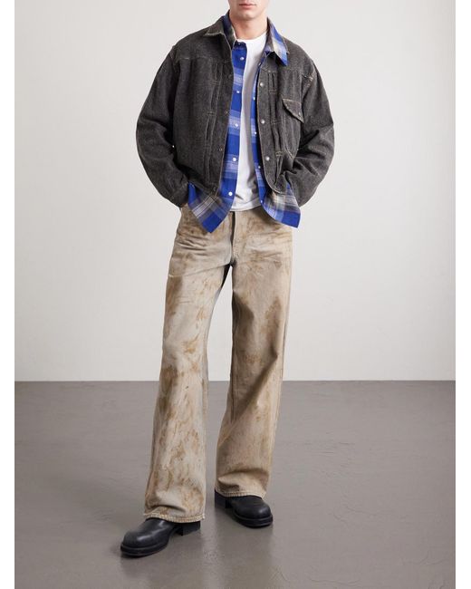 Kapital Gray Cropped Cotton-blend Twill Jacket for men