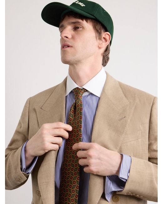 Drake's Green Tea Time Embroidered Wool Baseball Cap