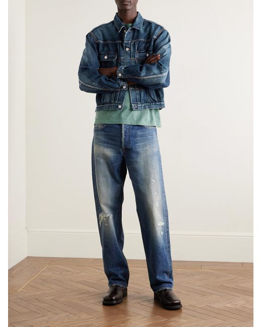 Visvim Blue Social Sculpture Selvedge Denim Jacket for men