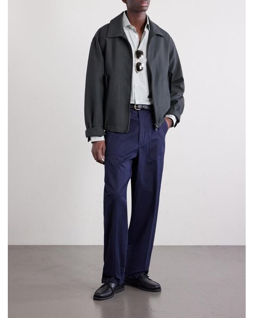 Ralph Lauren Blue Straight-leg Cotton-blend Twill Trousers for men