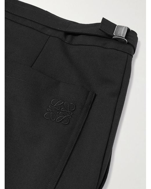 Loewe Black Straight-leg Wool Trousers for men