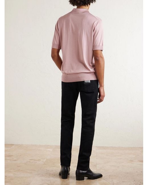 Dolce & Gabbana Black Slim-fit Straight-leg Logo-appliquéd Jeans for men